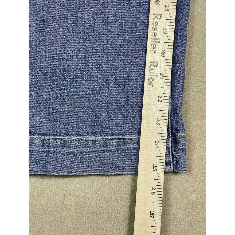 Levis Jeans Womens 32 Blue Premium‎ Ribcage Wide Leg Crop Denim Adult NWT